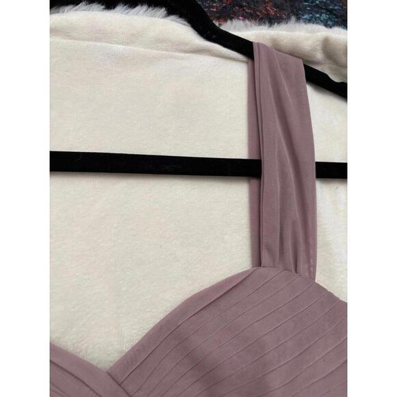 Birdie Grey Mauve Dress Sheer Cutouts Bridesmaid Evening Gown medium full length - Picture 9 of 14